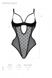 Bodysuit with open cups Passion MARINA BODY, Black, 2XL, 3XL, 2XL/3XL