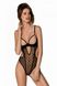 Bodysuit with open cups Passion MARINA BODY, Black, 2XL, 3XL, 2XL/3XL