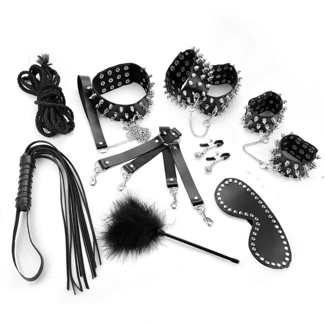 Набор Art of Sex - Spikes BDSM Set Leather, 10 предметов, натуральная кожа SO7140 фото