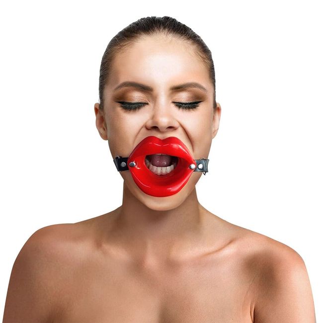 Кляп розширювач у формі губ Art of Sex - Gag Lips натуральна шкіра SO5148 фото