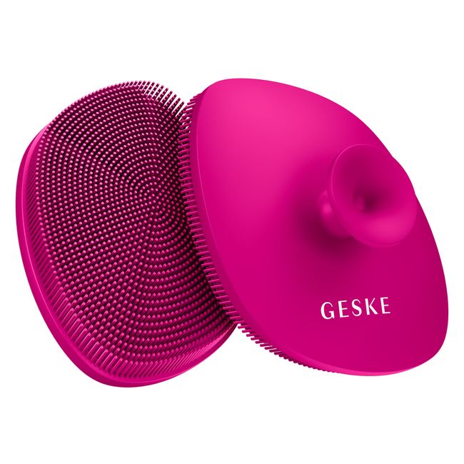 Щітка для обличчя GESKE Facial Brush 4в1 з утримувачем magenta