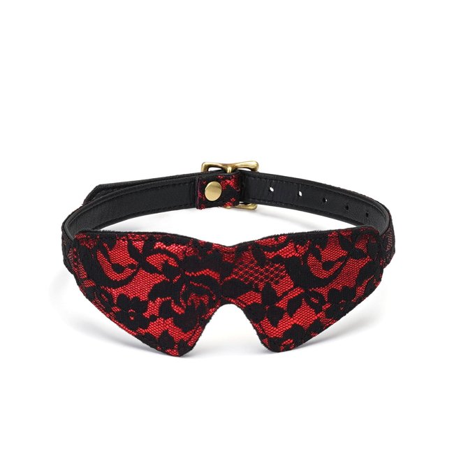 Liebe Seele Victorian Garden Blindfold Eye Mask Red-Black One Size
