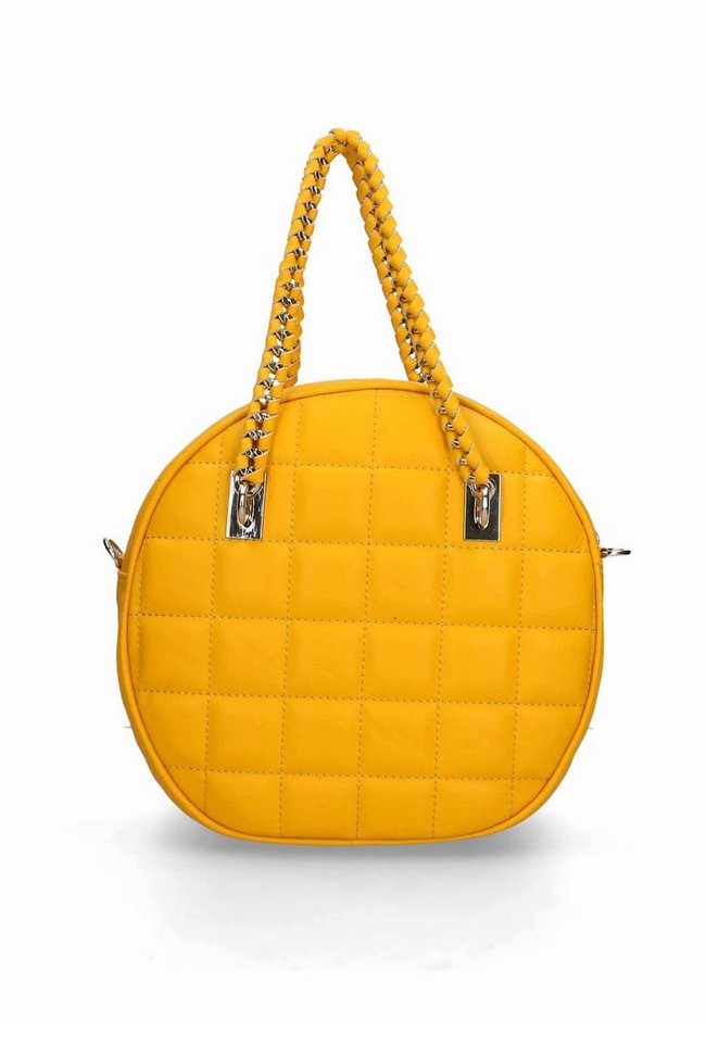 Сумка шкіряна кругла Italian Bags 1043 1043_yellow фото