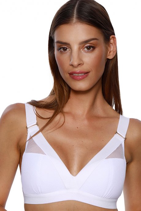 Bra with soft cup without wires Kinga Lara WB-748 White 70F