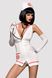 Эротический ролевой костюм медсестры со стетоскопом Obsessive Emergency dress Белый S/M 43814 фото 1