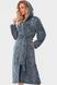 Long warm robe with hood L&L 2321 Lili (Onyx), Тёмно-серый, L