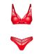 Spectacular set under latex Obsessive Aliosa, Red, 2XL, 3XL, 2XL/3XL