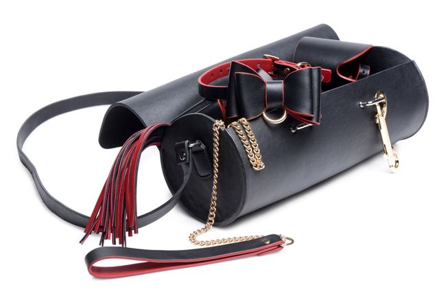 Набор для BDSM Master Series Bow Luxury BDSM Set With Travel Bag Черно-красный SO8796 фото