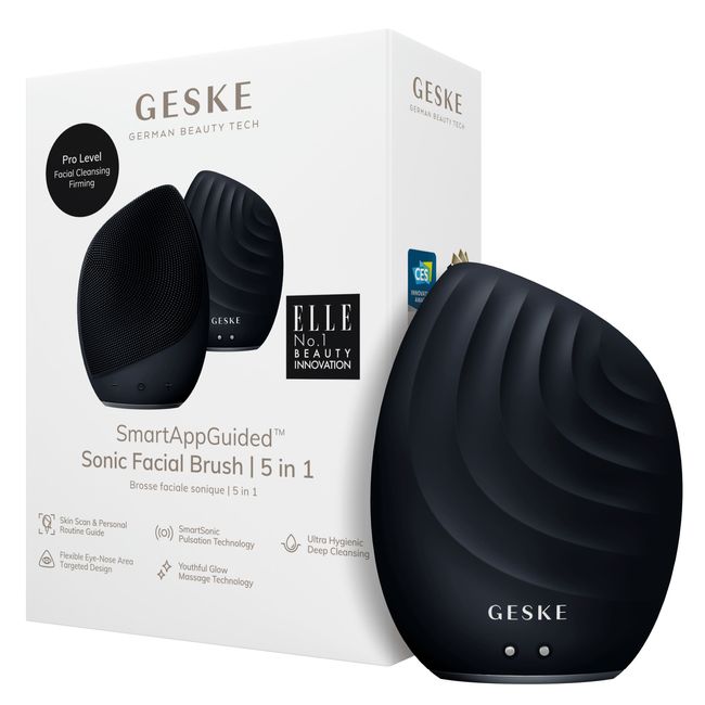 Електронна ультразвукова щітка для обличчя GESKE Sonic Facial Brush 5в1 black