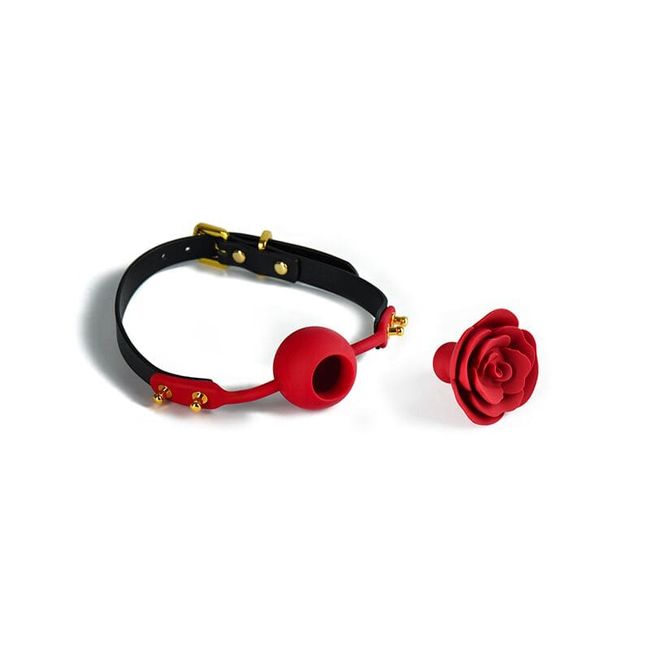 Роскошный кляп в виде розы Zalo Rose Ball Gag, двойное использование SO6690 фото