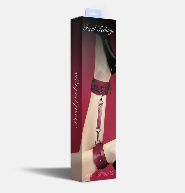 Поножи кожаные Feral Feelings Ankle Restraints One Size Баклажановый One Size SO8259 фото