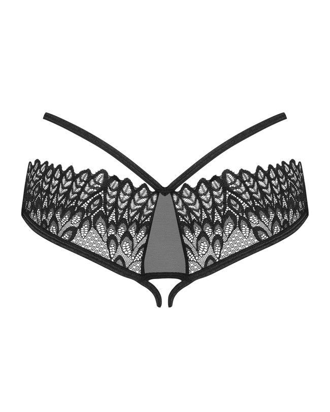 Lace Crotchless Panties Obsessive Donarella otwarte Black M/L