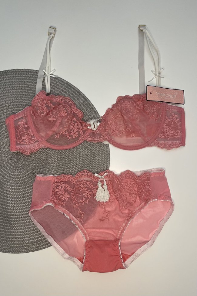 Lingerie set with soft cup Yianchun KK-613 Peach 70B/S