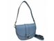 Stylish leather women's handbag semicircular Firenze Italy F-IT-1030BLL, Синий