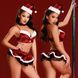 New Year's erotic costume JSY "Burning Rebecca" top, skirt, thong, hat, choker, Red, ONE SIZE, ONE SIZE