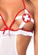 Ролевой костюм дерзкий медсестры Leg Avenue Roleplay Naughty Nurse One Size Бело-красный SO7892 фото 5