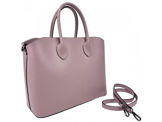 Stylish women's smooth bag Firenze Italy F-IT-7602PM-R, Розовый