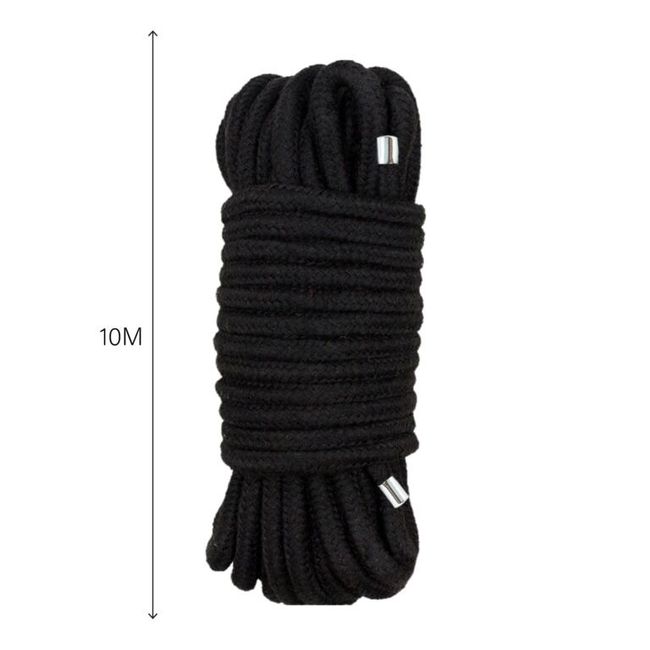 Веревка для BDSM BTB Bondage Rope Black, длина 10 м, диаметр 65 мм SO6573 фото
