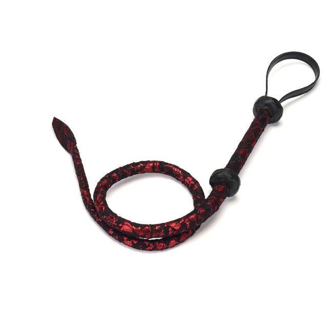 Плеть Liebe Seele Victorian Garden Bull Whip Черно-красная One Size SO9480 фото