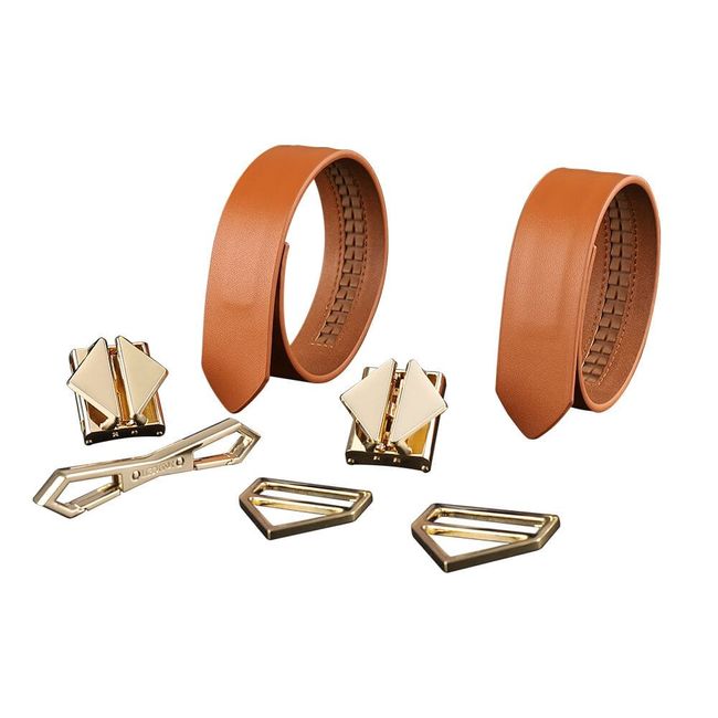 Наручники LOCKINK Wristcuffs/Anklecuffs Brown Set Коричневые One Size SX0836 фото