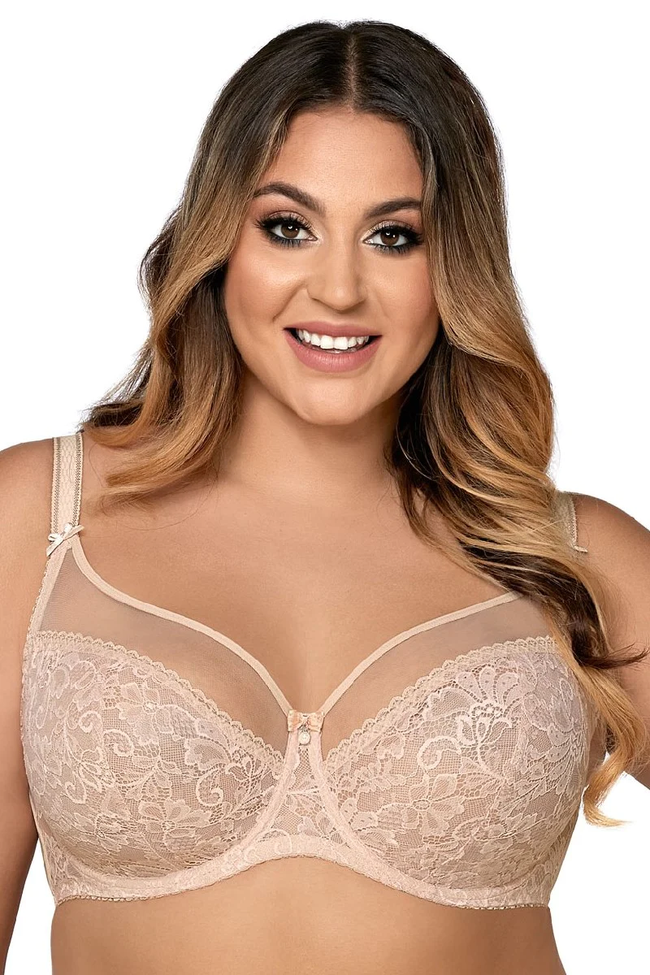 Bra with soft cup Ava Crystal AV 1396 Beige 80B