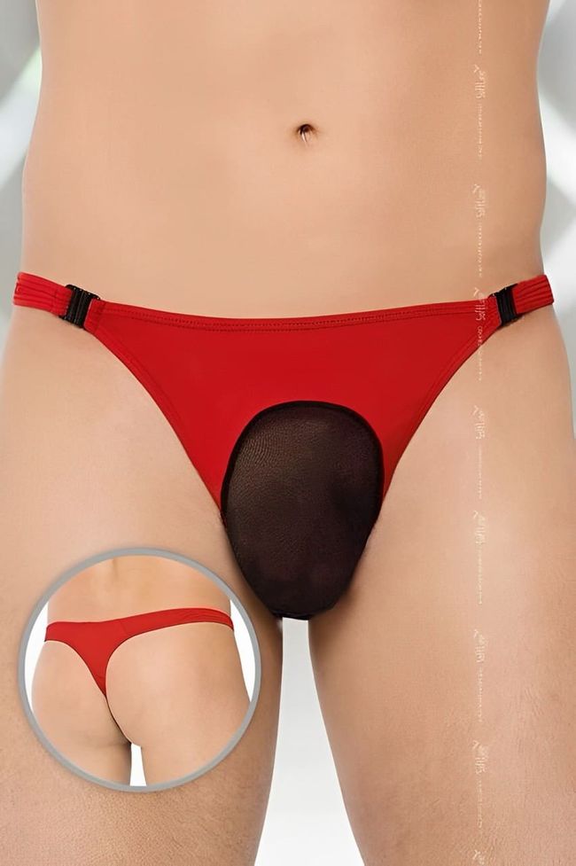 Мужские трусы-стринги Softline Thongs 4502 Красные XL 5591450234 фото