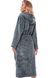 Long warm robe with hood L&L 2321 Lili (Onyx), Тёмно-серый, M