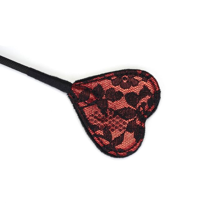 Liebe Seele Victorian Garden Riding Crop Double Sided Heart Spanking, Черный/красный, ONE SIZE, ONE SIZE