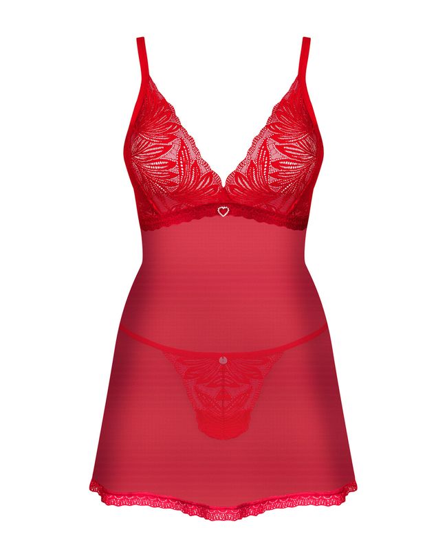 Obsessive Chilisa babydoll, Red, XS, S