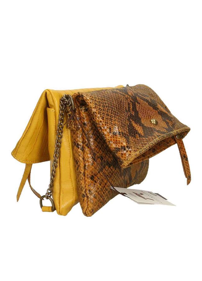 Двусторонний кожаный клатч Italian Bags 542013 542013_yellow фото