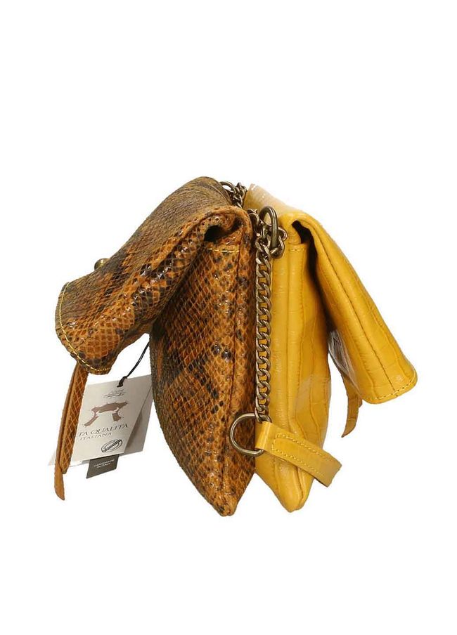 Двосторонній шкіряний клатч Italian Bags 542013 542013_yellow фото