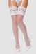 Belt stockings Obsessive 810-STO-2 with lace crown White L/XL