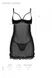 Shirt with open cups Passion MARINA CHEMISE Black 2XL/3XL