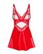 Erotic latex nightdress Obsessive Aliosa, Red, L, XL, L/XL