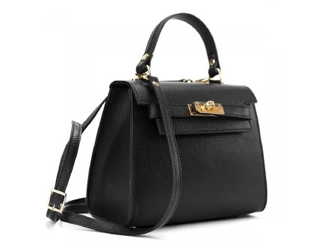 Stylish women's classic bag Firenze Italy F-IT-9866A, Black