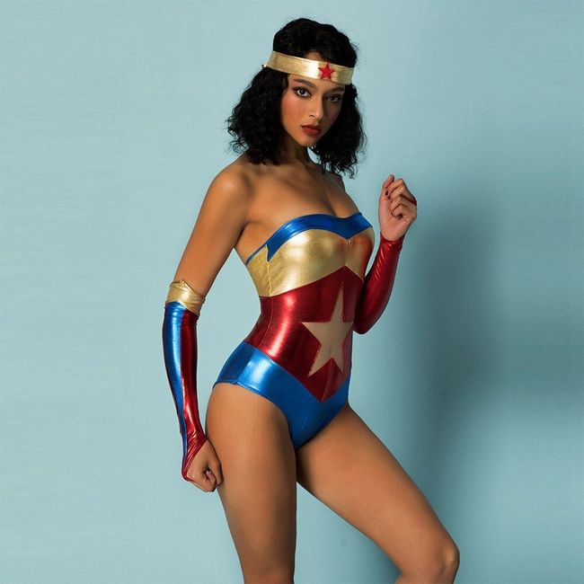 Эротический ролевой костюм JSY Wonder Woman S/M Разноцветный SO3699 фото