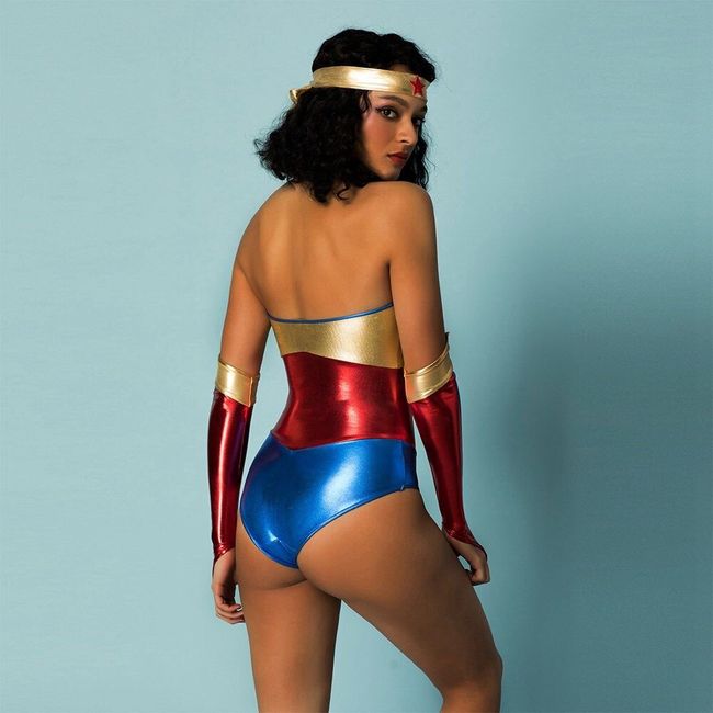 Эротический ролевой костюм JSY Wonder Woman S/M Разноцветный SO3699 фото