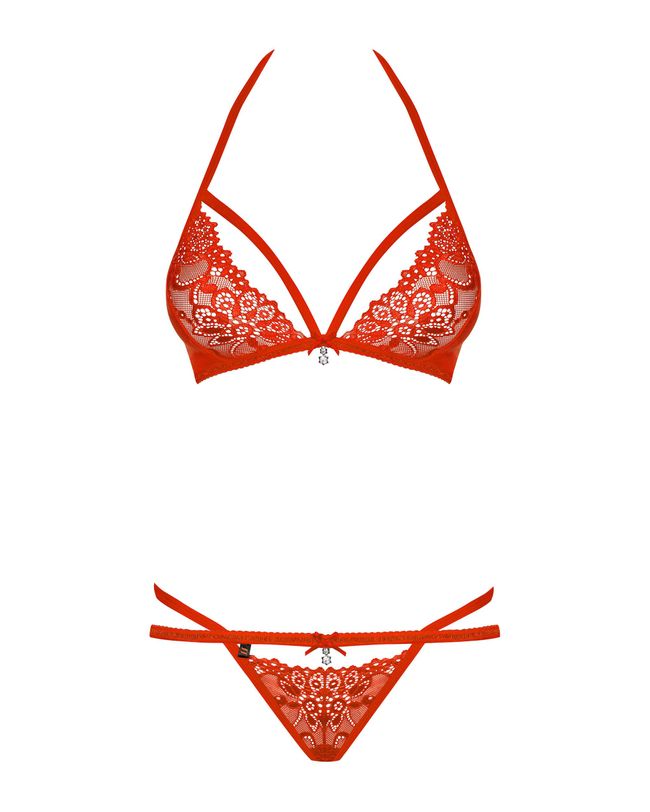 Lingerie set Obsessive 838-SET-3 Red L/XL