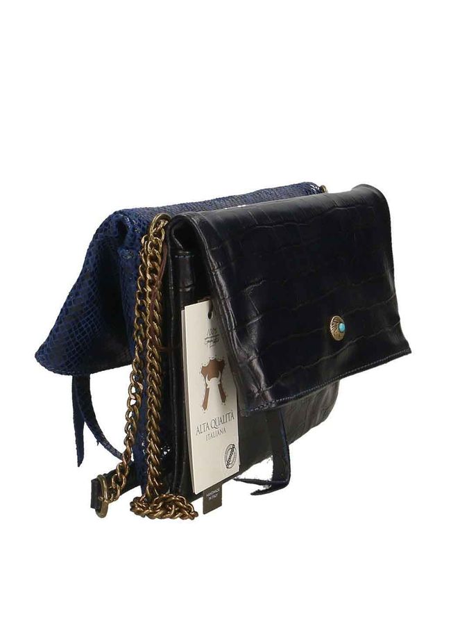 Двусторонний кожаный клатч Italian Bags 542013 542013_dark_blue фото