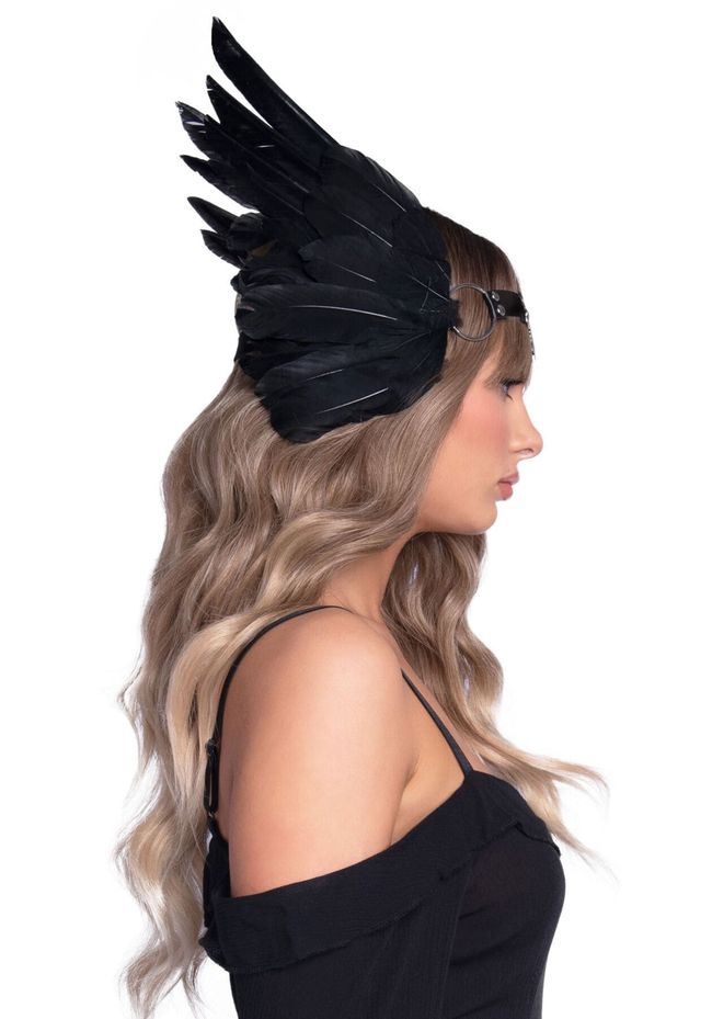 Повязка на голову с перьями Leg Avenue Feather headband SO7944 фото