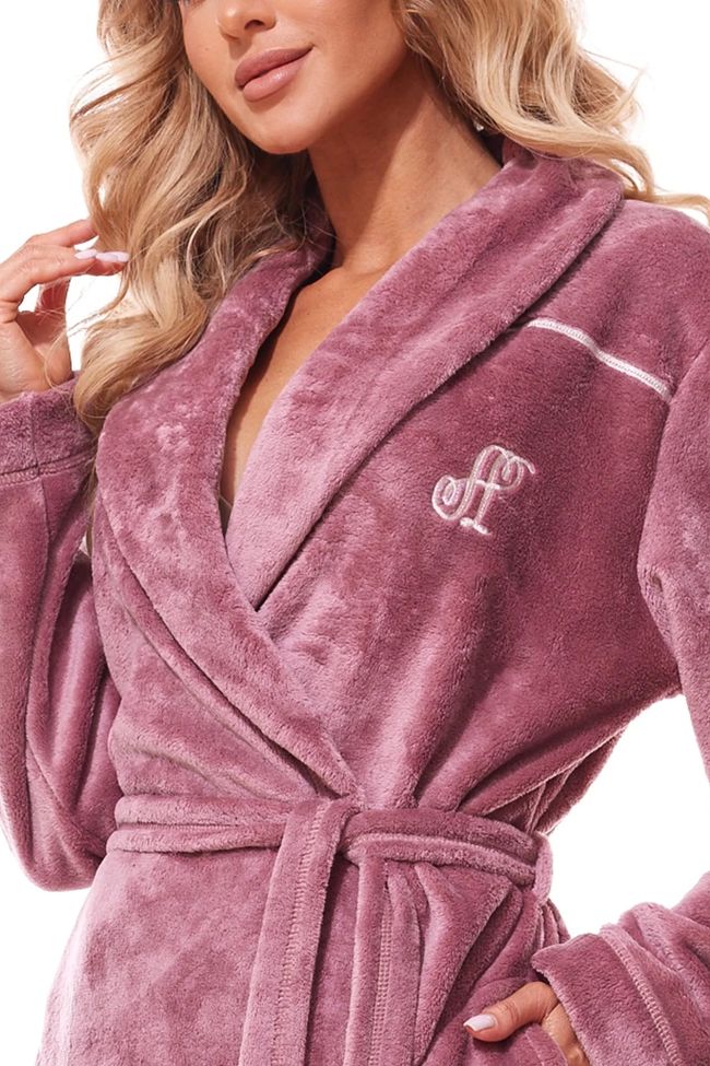 Warm long robe L&L 2312 Lux (Old Rose), Old rose, L