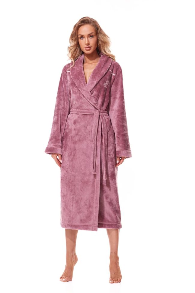 Warm long robe L&L 2312 Lux (Old Rose), Old rose, L