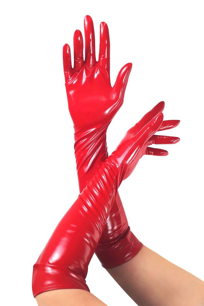 Глянцевые виниловые перчатки Art of Sex Lora SO6602 фото