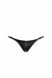 Leatherette panties Noir Handmade P012 Wild crocodile wetlook thong with double opening Black 2XL