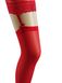 Gabriella Etiennett 15 den stockings with self-retaining lace (9 cm), Red, 1, 2, 1/2