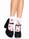 Носки женские с клубничным принтом Leg Avenue Strawberry ruffle top anklets One size Белые SO8583 фото 2