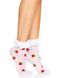 Носки женские с клубничным принтом Leg Avenue Strawberry ruffle top anklets One size Белые SO8583 фото 4