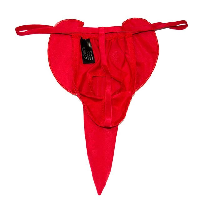 Чоловічі еротичні труси-стринги JSY Слонік Червоний One Size SO4997 фото