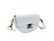 Women's crossbody handbag with a wide strap Firenze Italy F-IT-1019W, White