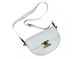 Women's crossbody handbag with a wide strap Firenze Italy F-IT-1019W, White